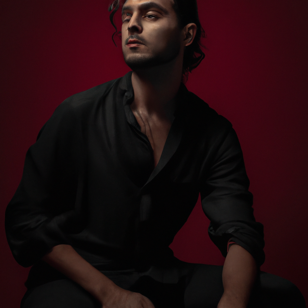 Retrato minimalista con luz natural en estudio de Madrid — imagen generada para previsualización